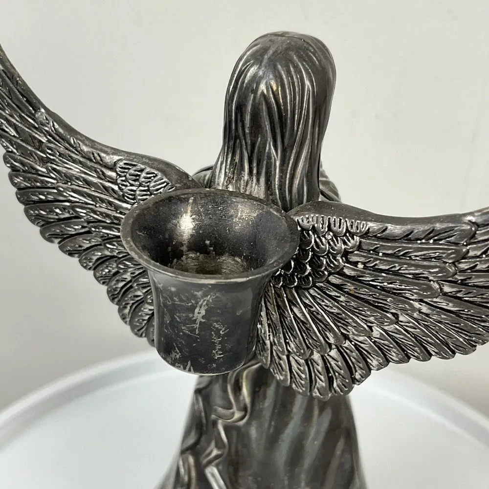 VTG International Silver Company Angel Candlestick‎ Holder Centerpiece Christmas